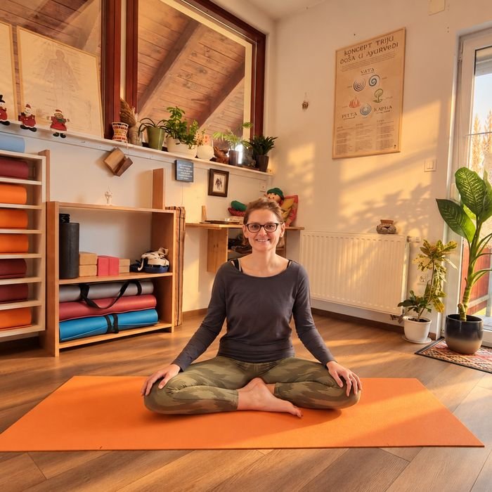Sandra in her yoga and Ayurveda studio